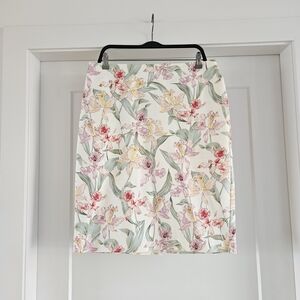 Ann Taylor Factory Floral Pencil Skirt - Multicolor